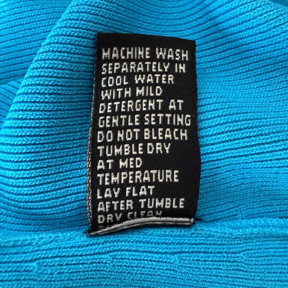 Vintage Lillie Rubin Blue Sleeveless Lace-Up Knit Top Size M Y2K Deadstock NWT - Picture 9 of 12